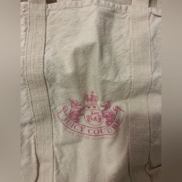 Juicy Couture Beige Tote with Pink Emblem - Picture 2 of 3